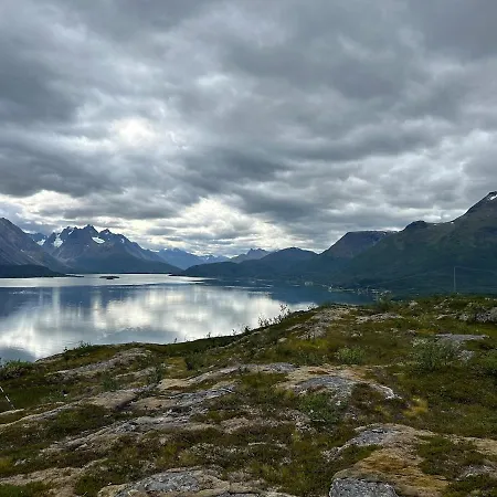 Sjursnes, Lyngen Alps, Aurora Borealis 트롬쇠